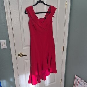 Xscape High Low Red Dress